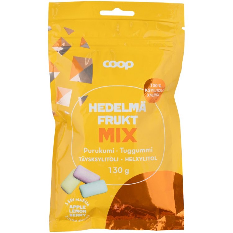 Coop Chewing Gum with Full Xylitol Fruit Mix 130 g