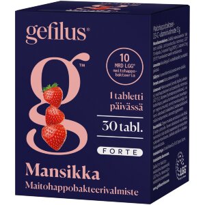 Gefilus Forte Strawberry Lactic Acid Bacteria-D3-C Vitamin Chewable Tablet 30tabl Dietary Supplement