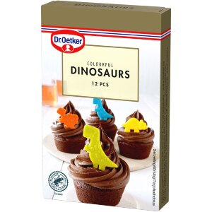 Dr. Oetker Colourful Dinosaurs Decorative Figures 12 pcs