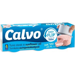 Calvo Tuna in Sunflower Oil 3x65/52g