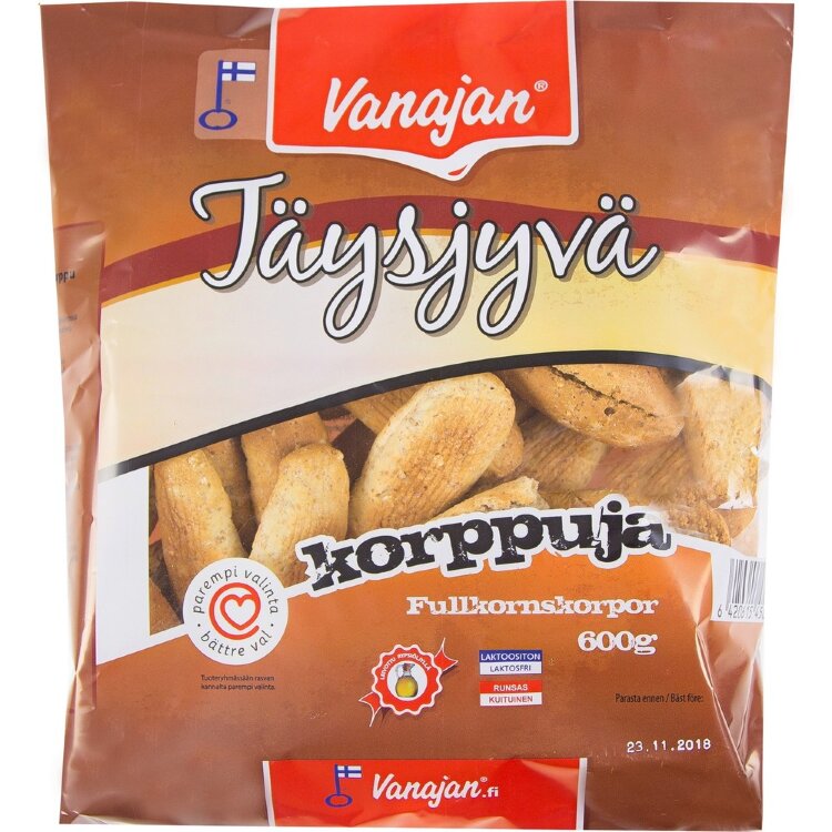 Vanajan Whole Grain Rusk 600g