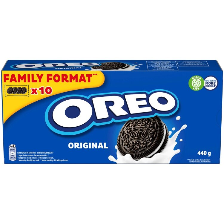 Oreo Original Filled Cookie Family Format 440g