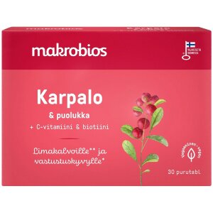 Makrobios Cranberry-Lingonberry Vitamin Chewable Tablet 30 tabs 16g