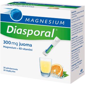 Diasporal Orange Flavored Magnesium Drink Powder 300mg Dietary Supplement 100g/20pcs