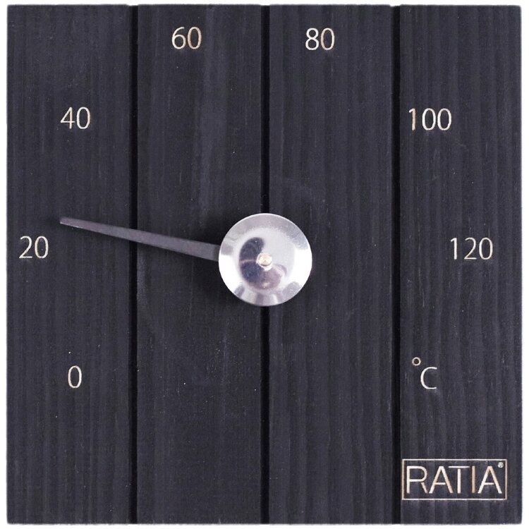 Ratia Sauna Thermometer Laituri Black