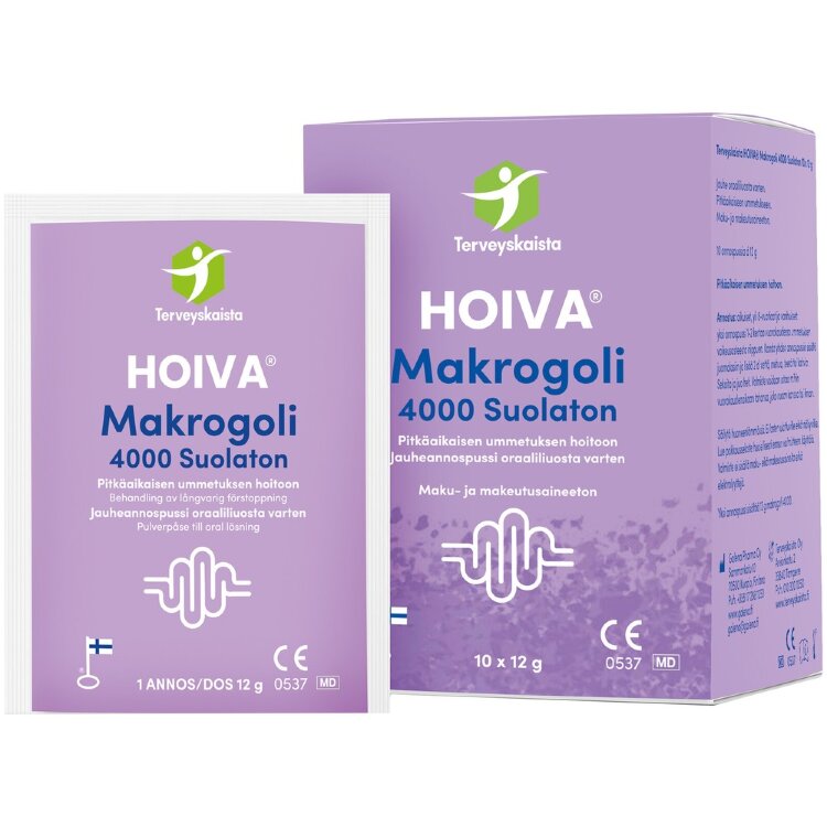 Terveyskaista HOIVA® Macrogol 4000 Unflavored 10x12 g