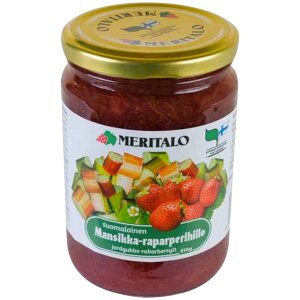 Meritalo Finnish Strawberry-Rhubarb Jam 410g