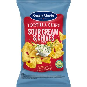 Santa Maria 185G Tortilla Chips Sourcream & Chives flavour