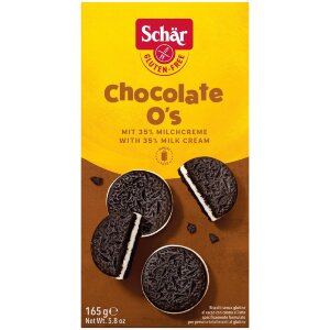 Schär Chocolate O's 165g Gluten-Free Vanilla Filled Chocolate Biscuit
