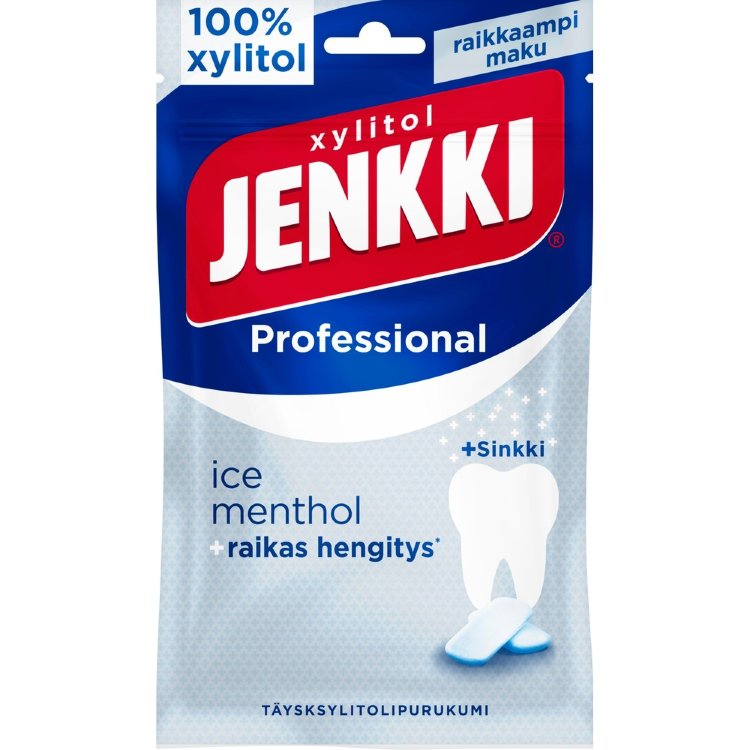 Jenkki Professional Ice Menthol +Zinc Full Xylitol Chewing Gum 90g