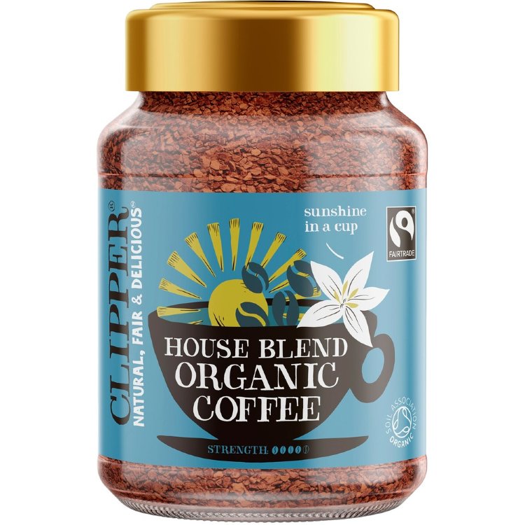 Clipper Organic Fair Trade Freeze-Dried Instant Coffee, Medium Roast 100g