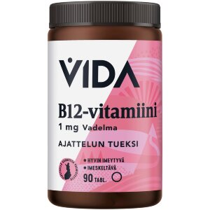 Vida B Vitamin Preparation B12 Vitamin 1 mg Raspberry Flavored Lozenges 90 Tablets/40 g