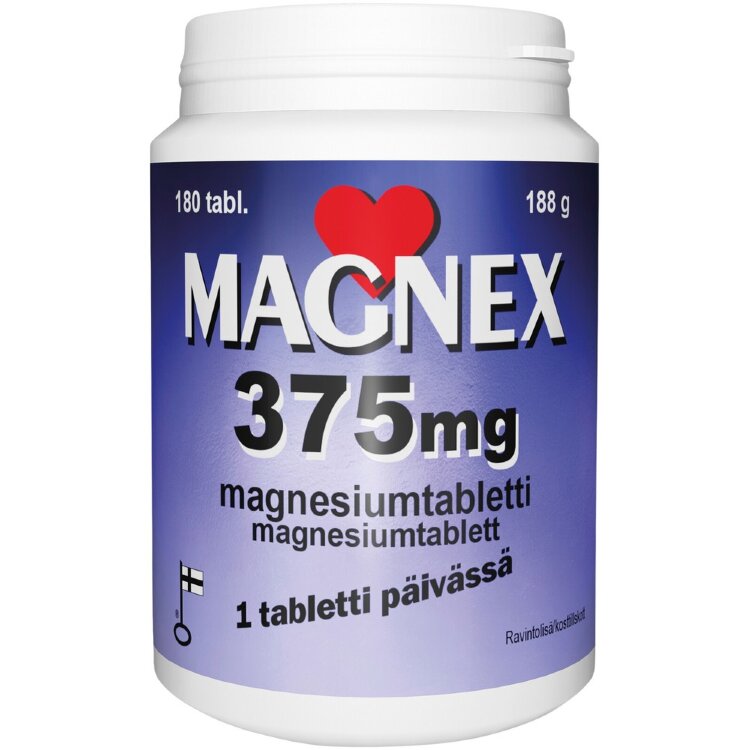 Magnex 375 mg 180 tab., magnesium tablet, Vitabalans
