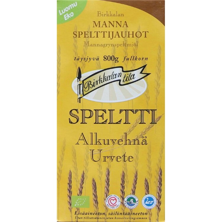 Birkkalan Tila Organic Spelt Semolina Whole Grain 800g