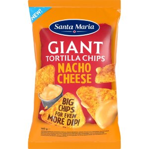 Santa Maria 160g Giant Tortilla Chips Nacho Cheese