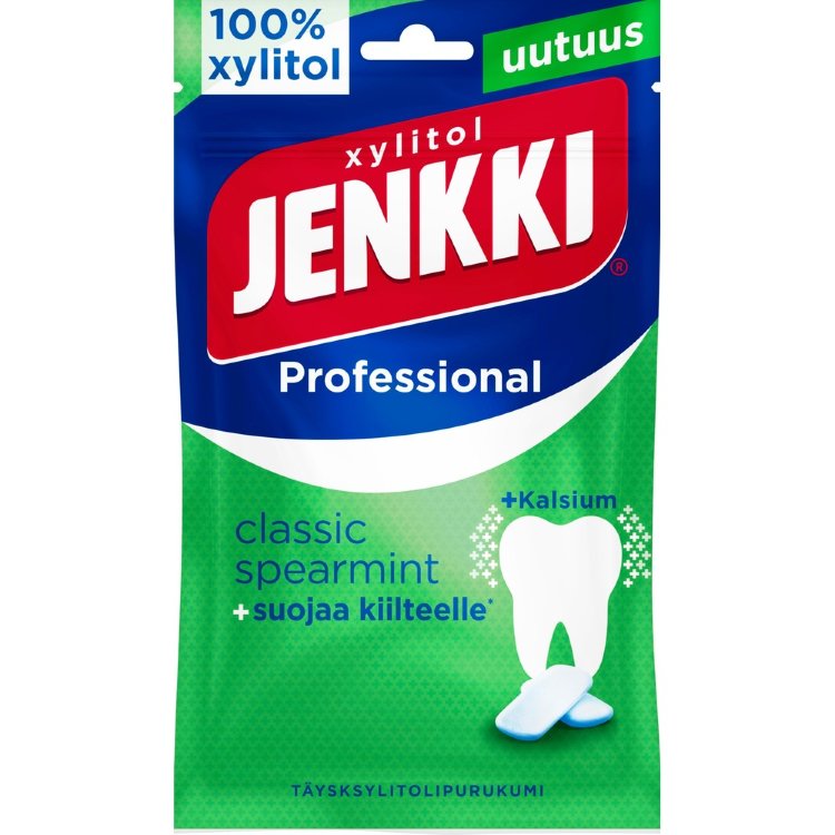 Jenkki Professional Classic Spearmint +Calcium Full Xylitol Chewing Gum 90g