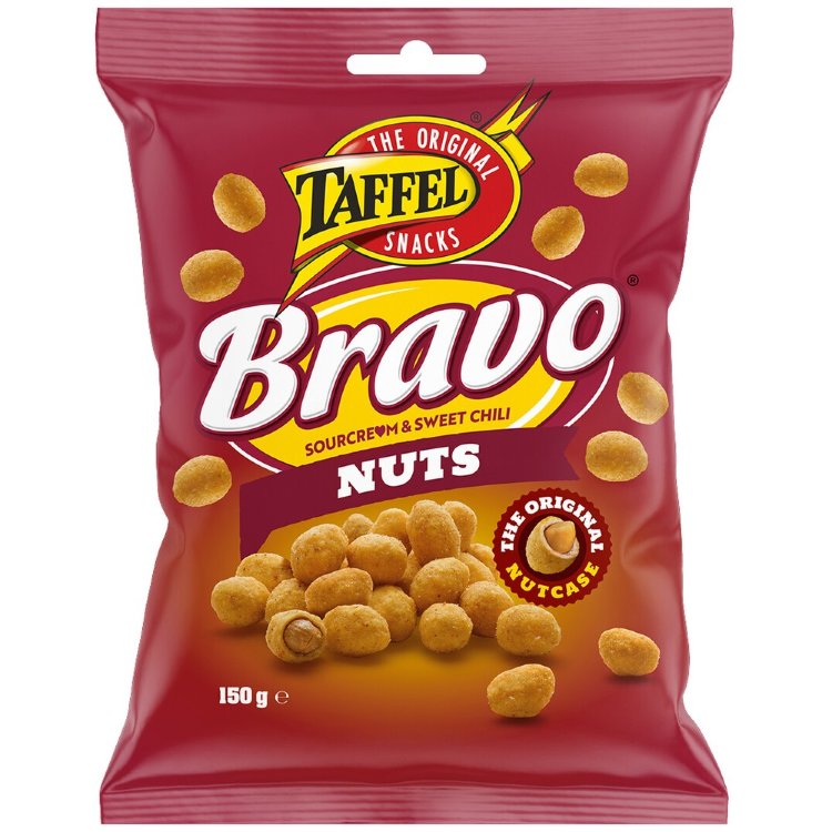 Taffel Bravo Nuts sourcream & sweet chili coated peanut 150g