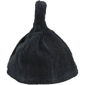 Saunia Sauna Hat, Black, Linen Terry
