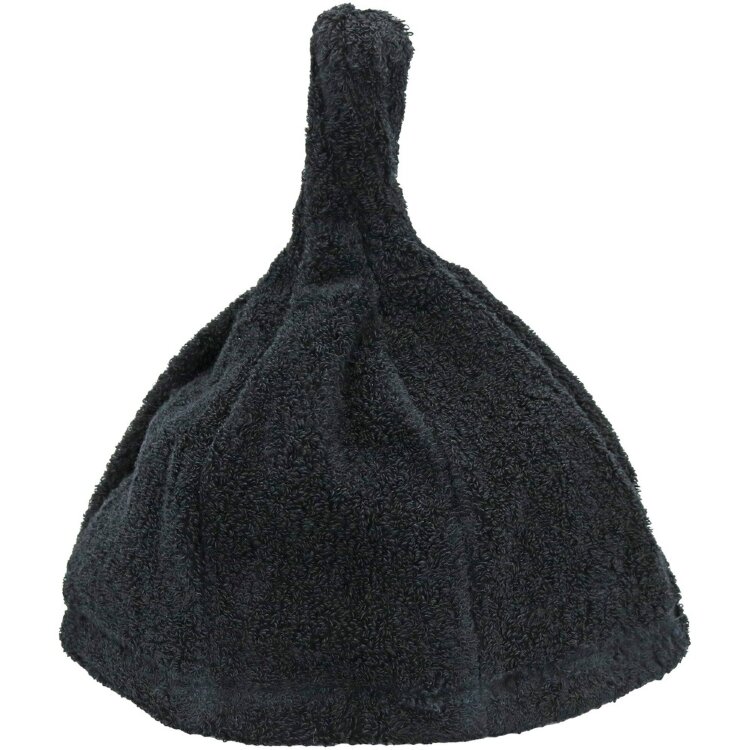 Saunia Sauna Hat, Black, Linen Terry