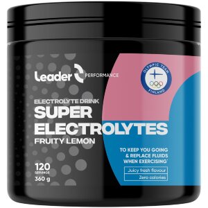 Leader Performance Super Electrolytes sitruksenmakuinen elektrolyyttijauhe 360 g