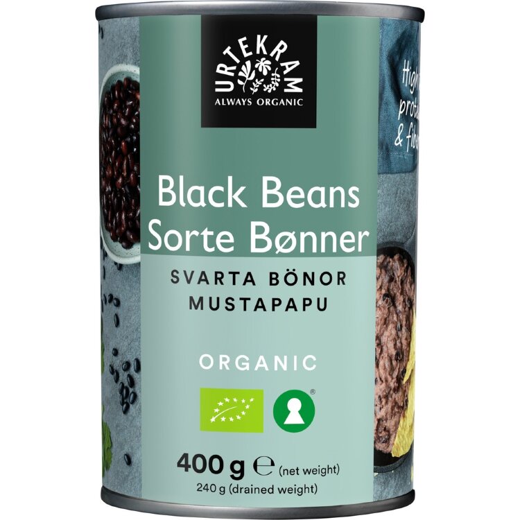 Urtekram Organic Black Beans In Brine 400/240g