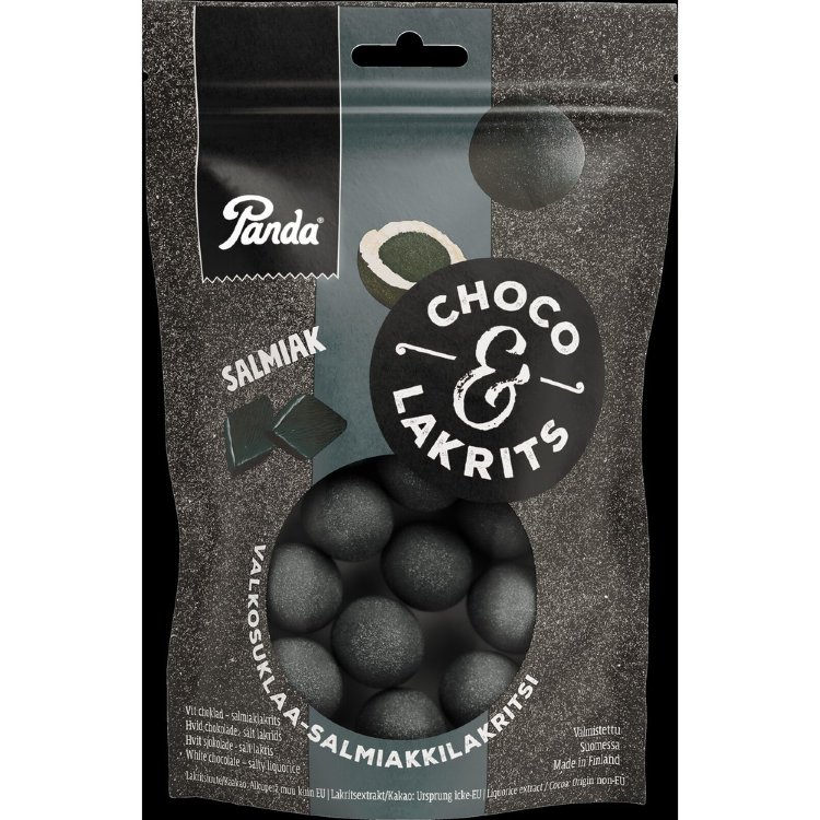 Panda Choco Lakrits Salmiakki Chocolate Licorice 120g