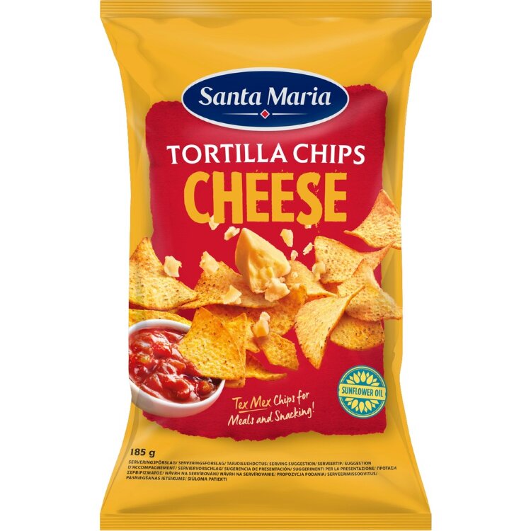 Santa Maria Tortilla Chips Cheese Cheese-Flavored Corn Tortilla Chips 185 g