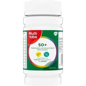 Multi-tabs 50+ Multivitamin-Mineral Supplement for Adults 100 Tablets