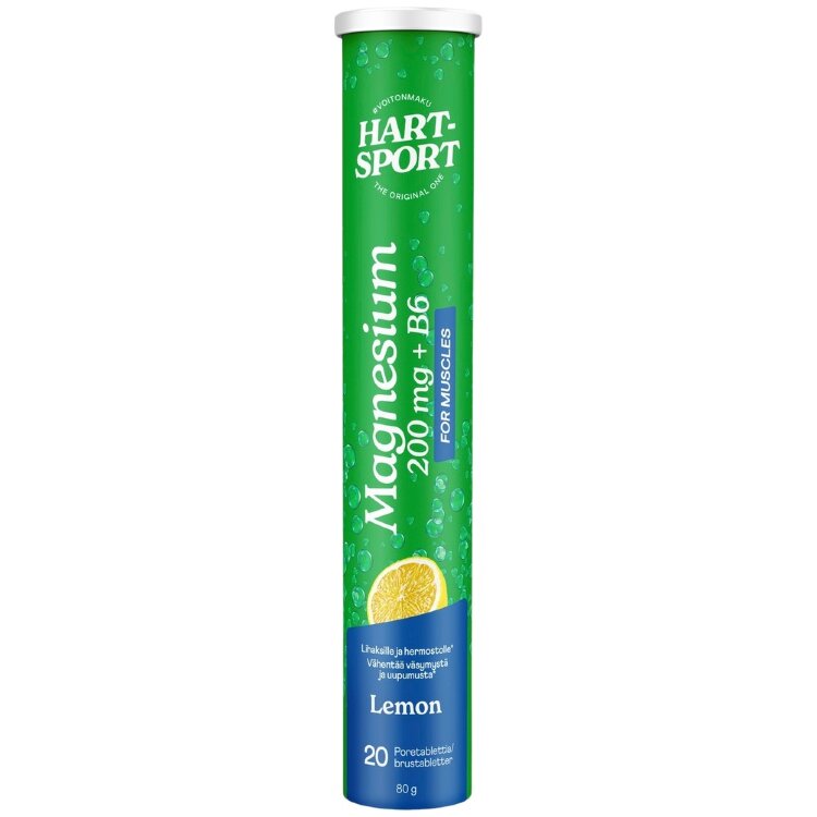 Hart-Sport Magnesium Effervescent Tablet Lemon 20 Tbl