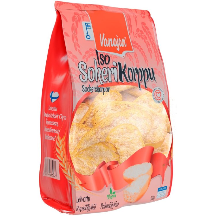 Vanajan Large Sugar Rusks 340g