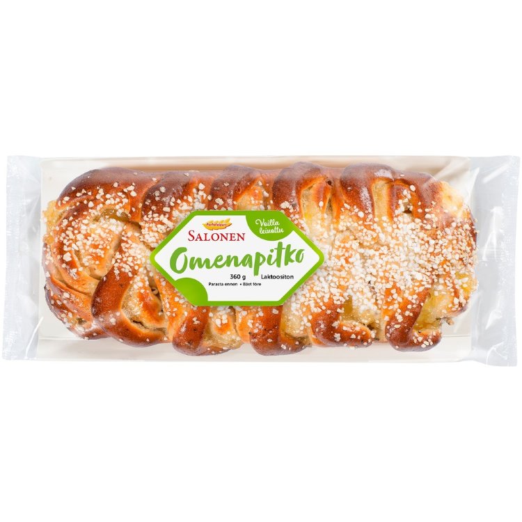 Perheleipuri Salonen Apple Twist 360g apple pieces filled sweet twist
