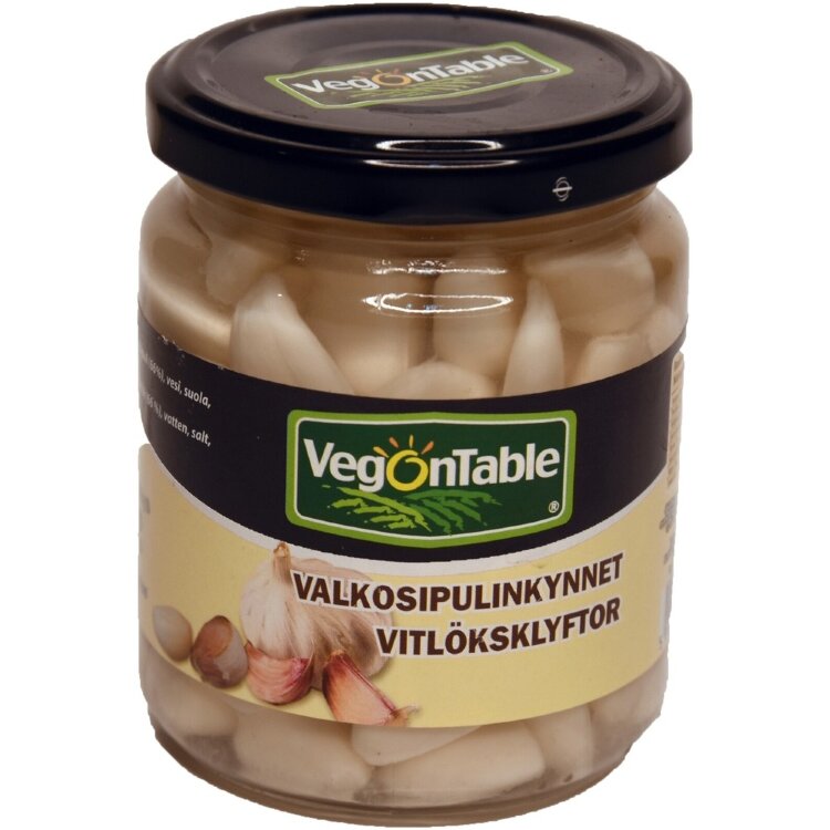 VegOnTable 240/160g Garlic Cloves in Water
