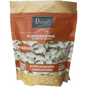 Bazar Pumpkin Seeds, with Shell, Roasted and Salted 200g