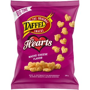 Taffel Hearts Nacho Cheese Flavored Corn Chips 200g