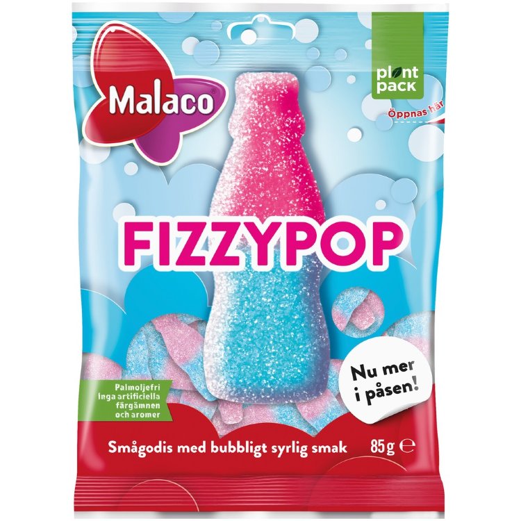 Malaco Fizzypop Candy 85g