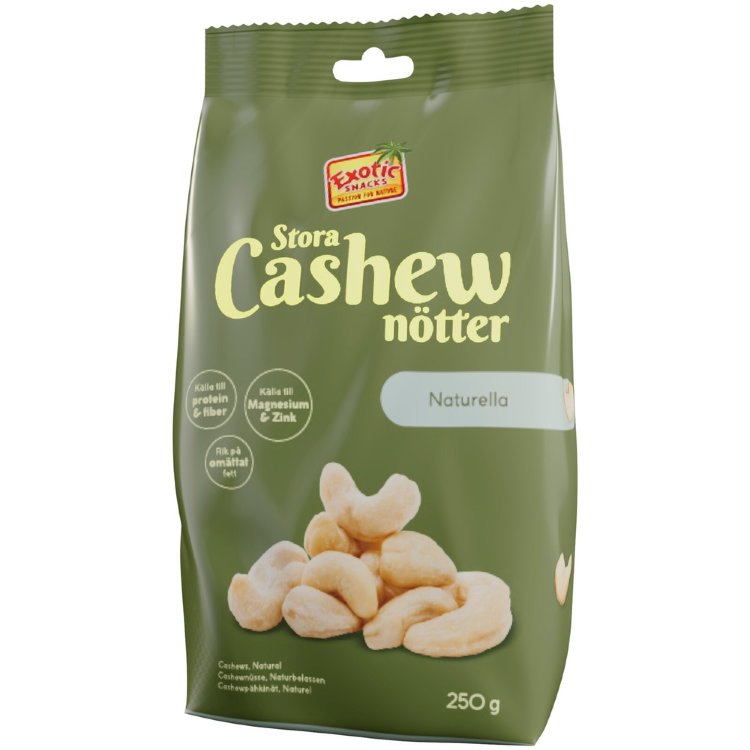 Exotic Snacks Cashew Nuts Unsalted 250g