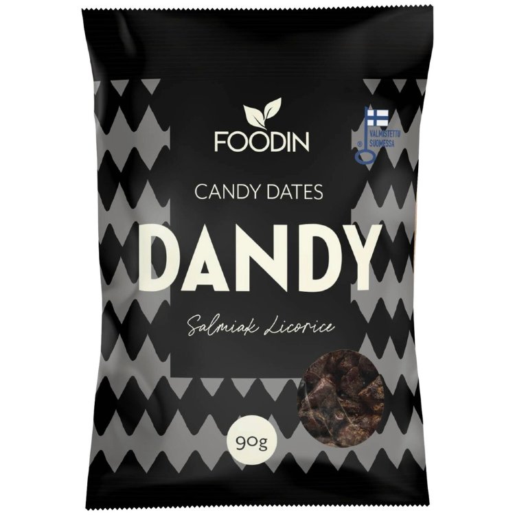 Foodin Dandy Candy dates Salmiak Liquorice 90g