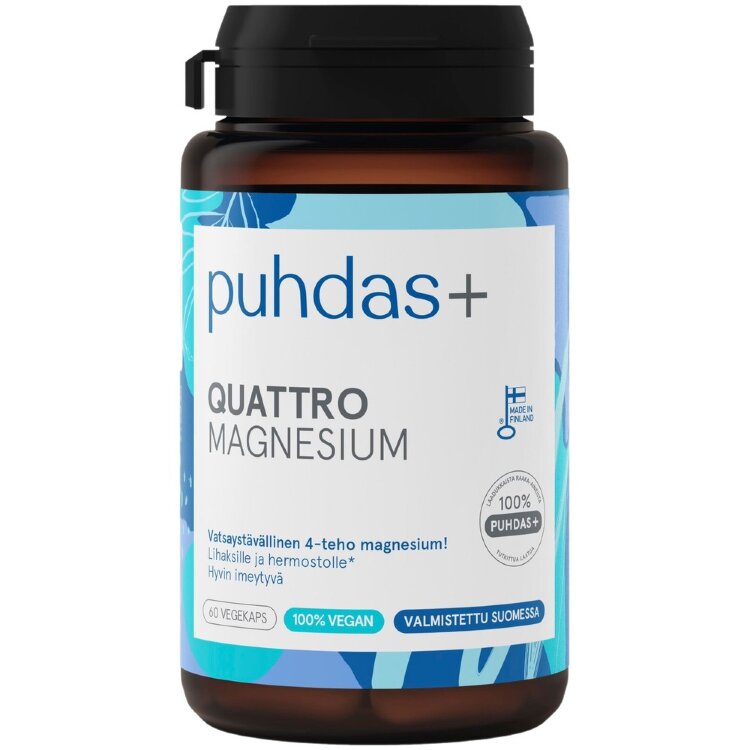 Puhdas+ Quattro Magnesium Supplement 36g/60 capsules