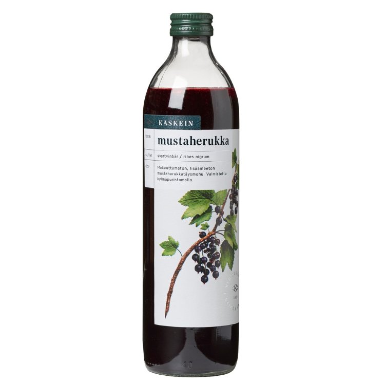 Kaskein Blackcurrant Pure Juice 0.5l Additive-Free