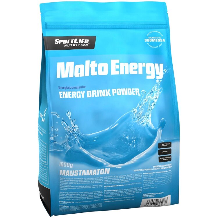 SportLife Nutrition Malto Energy 1000g maustamaton energiajuomajauhe