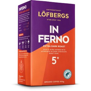 Löfbergs Inferno Extremely Dark Filter Coffee 450g Rainforest Alliance