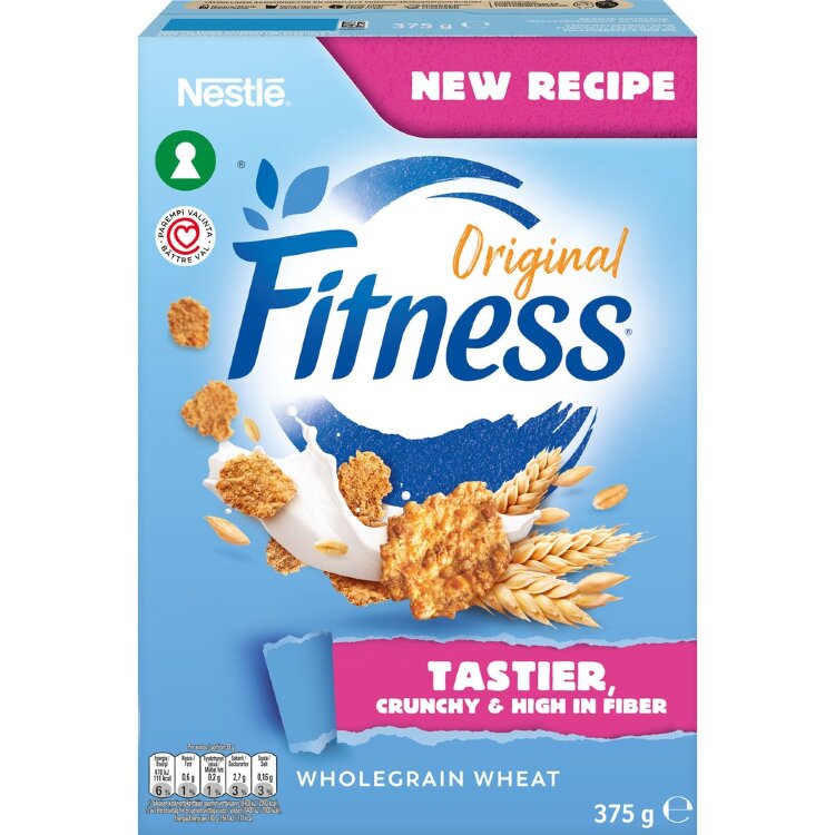 Nestlé Fitness Original 375g Crunchy flakes made from whole wheat, rice and oats