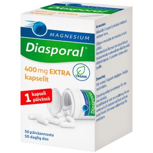 Diasporal Magnesium Capsule 400mg Extra Dietary Supplement 41g/50caps