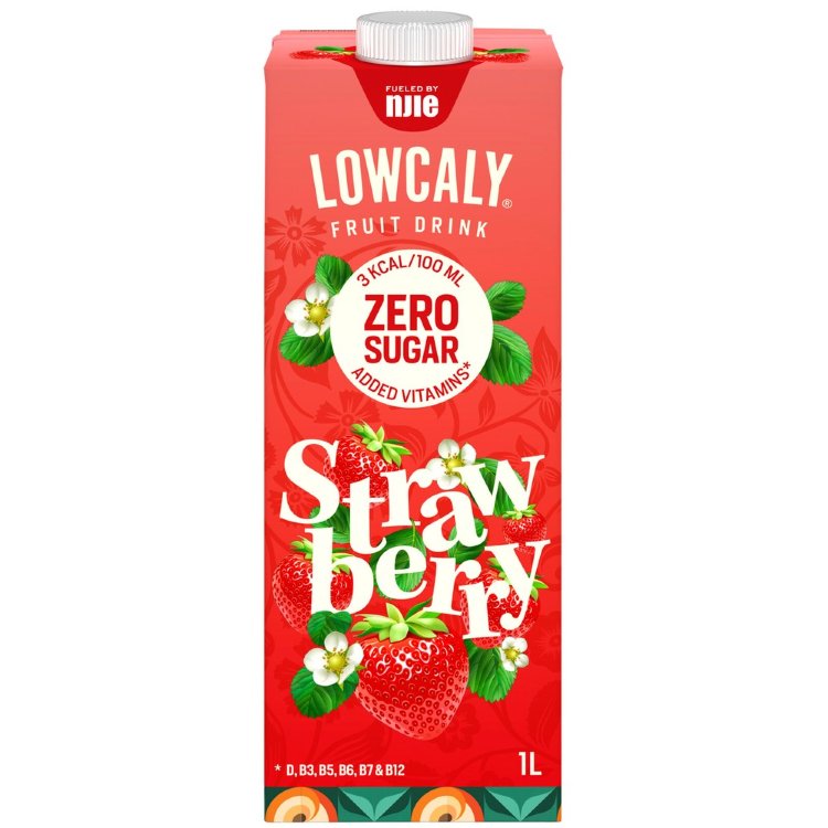 NJIE Lowcaly 1 l Strawberry Fruit Juice Drink