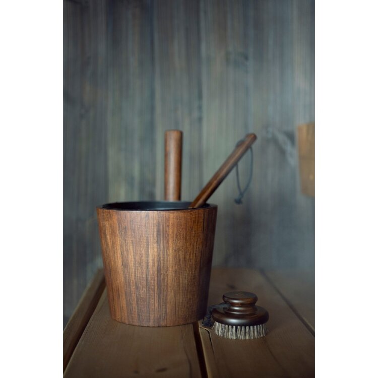 Rento Sauna Bucket Bamboo Duo Dark