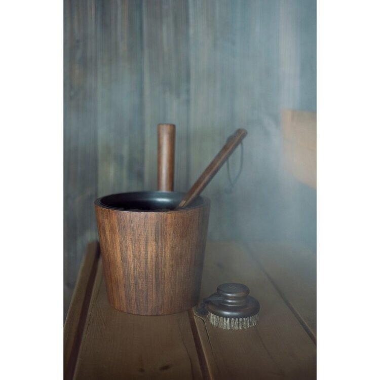Rento Sauna Bucket Bamboo Duo Dark