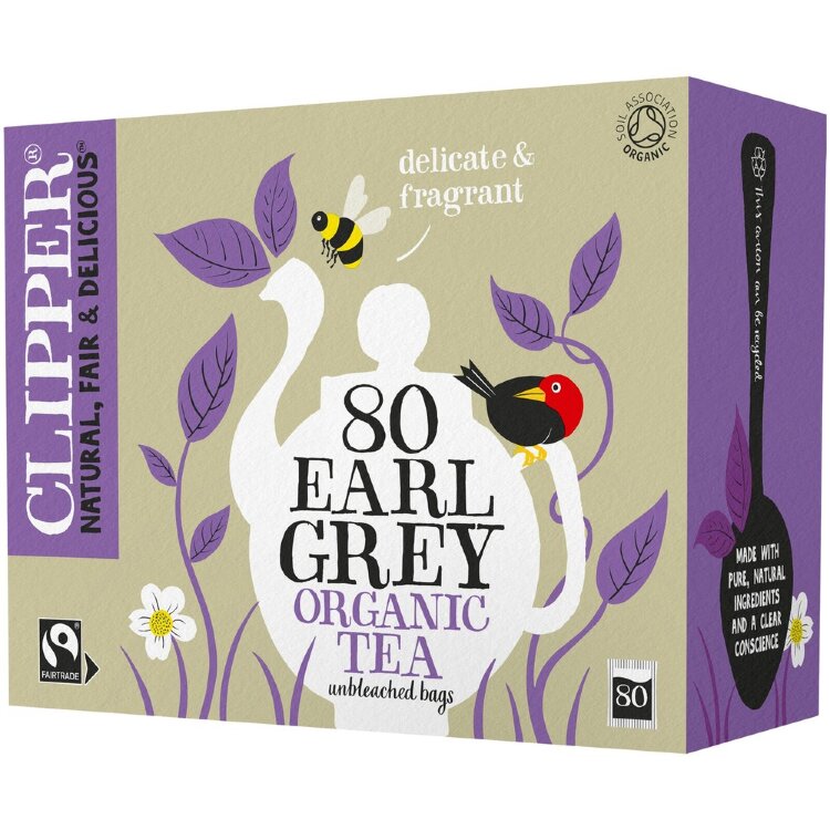 Clipper Organic Earl Grey black tea 80 pcs/200g Fair trade