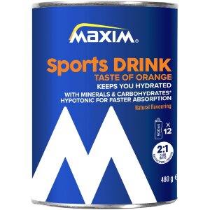 Maxim Sports Drink Fresh orange appelsiini urheilujuomajauhe 480g