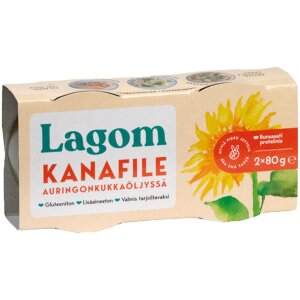 Lagom Chicken Fillet In Sunflower Oil 2x80g/2x52g