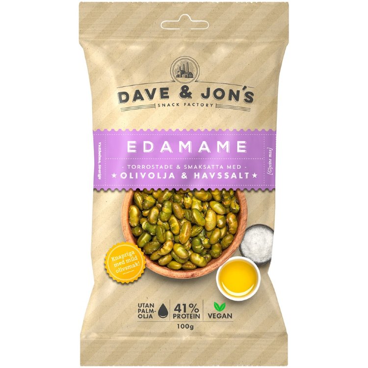 Dave&Jon´s Roasted Edamame Beans with Olive Oil and Sea Salt 100 g